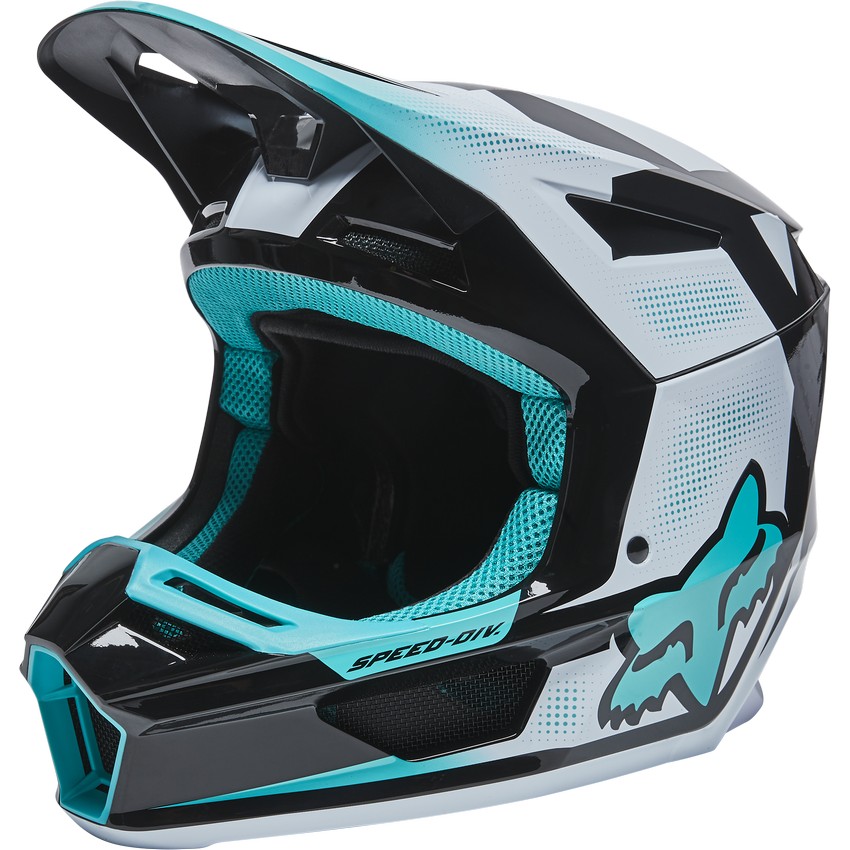 Fox V2 Dier Helmet Turquoise | Motocross, Enduro, Trail, Trial | GreenlandMX