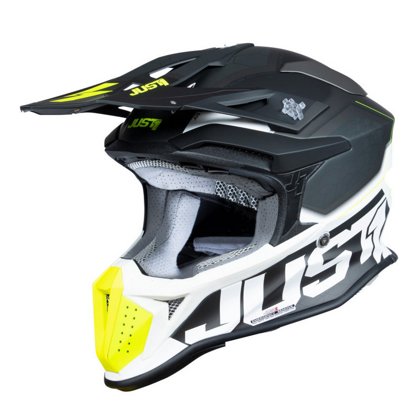 Just1 J-18 Hexa Helmet Black/Gray | Motocross, Enduro, Trail, Trial |  GreenlandMX